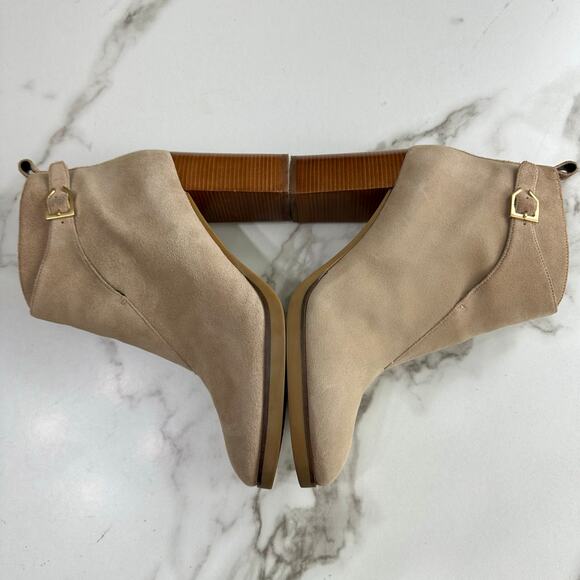 Cole Haan Harrington Grand Riding Taupe Suede Ankle Boots Size 11 Classic Chic - Picture 7 of 11